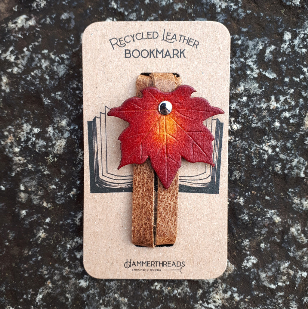 Leather Bookmarks by Hammerthreads - Assorted Leaves
