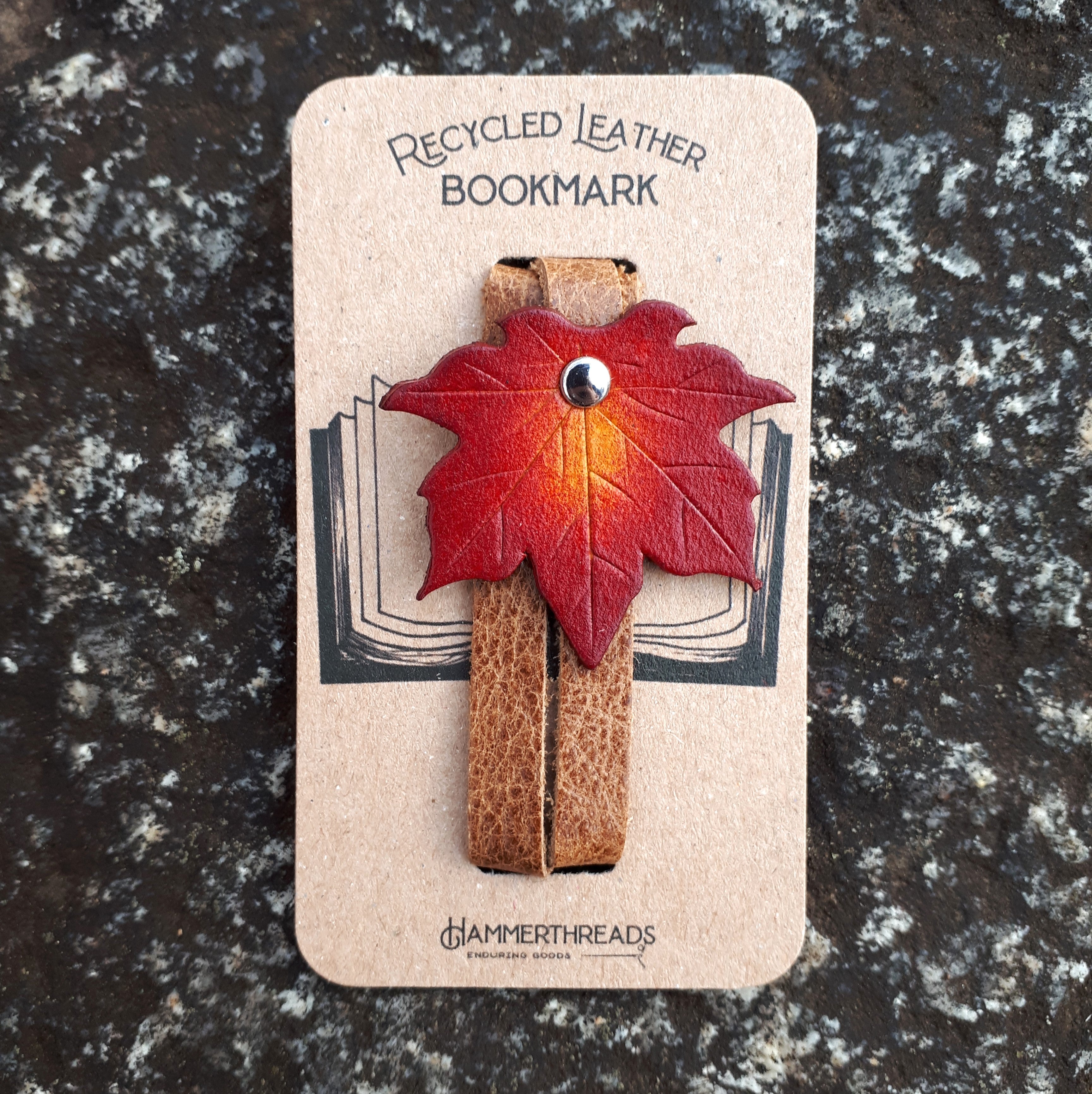 Leather Bookmarks by Hammerthreads - Assorted Leaves