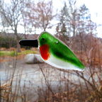 Hanging Fused Glass Birds