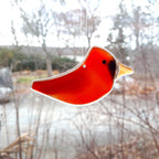 Hanging Fused Glass Birds