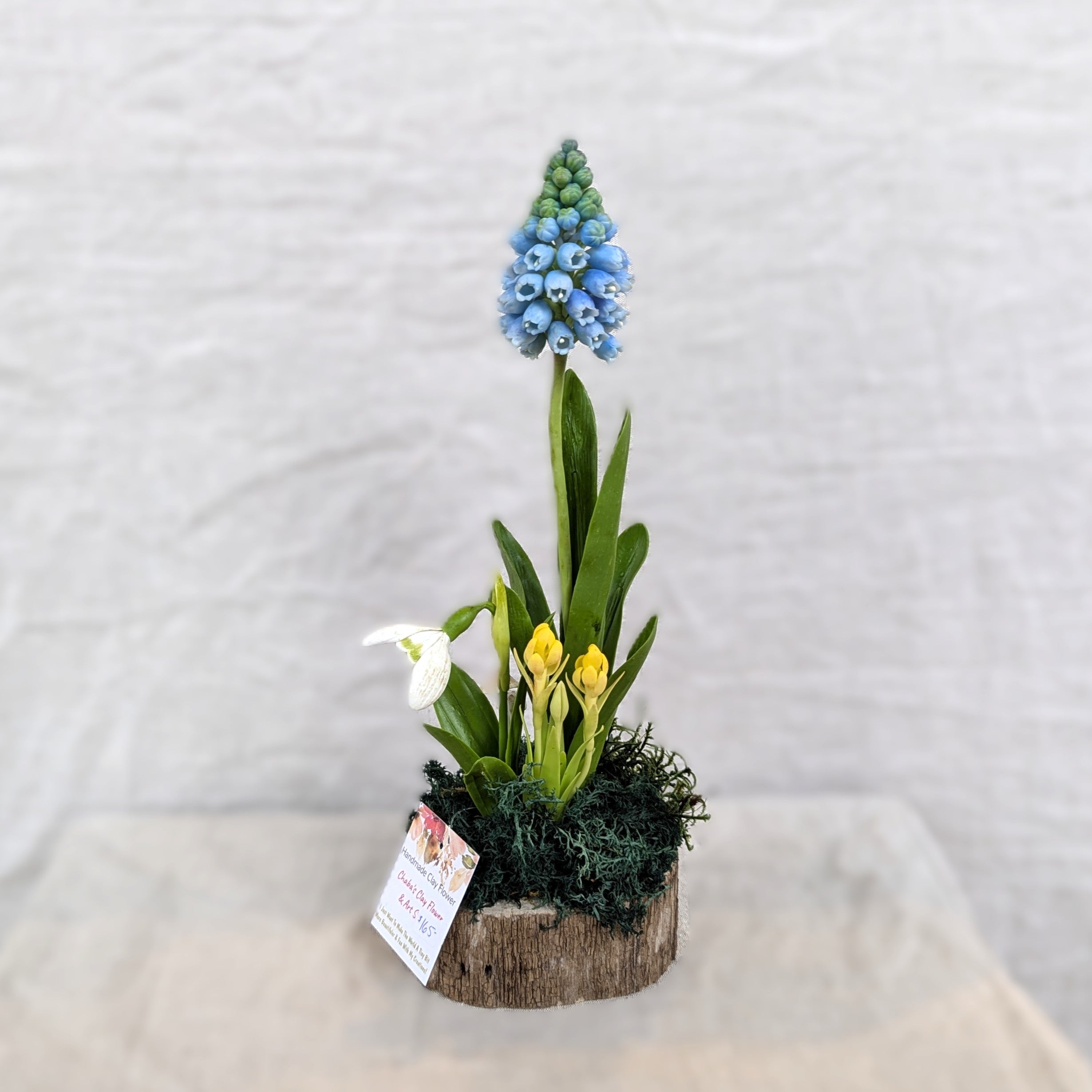 Chaba's Clay Flowers - Blue Hyacinth