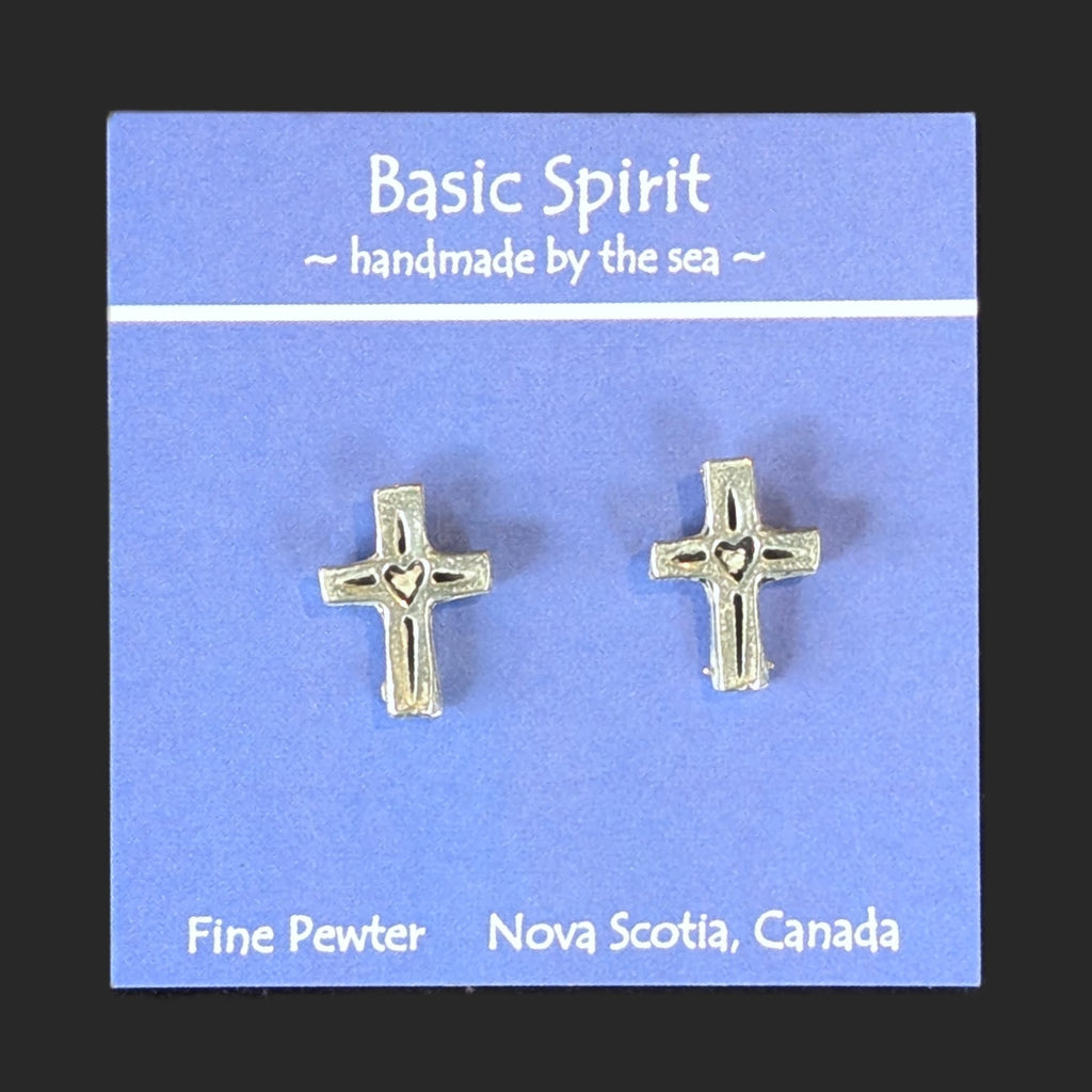 Basic Spirit - Pewter Stud Earrings