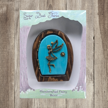 Fairy Door - Fairy Sprite - Blue with Large Fairy