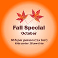 Admission - Fall Special