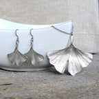 Amos Pewter Jewellery - Ginkgo