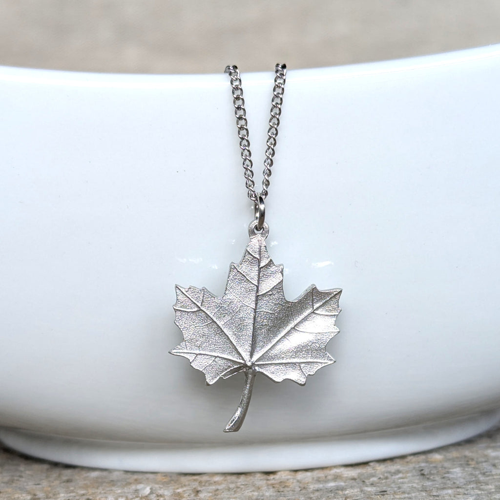 Amos Pewter Jewellery - Maple Leaf