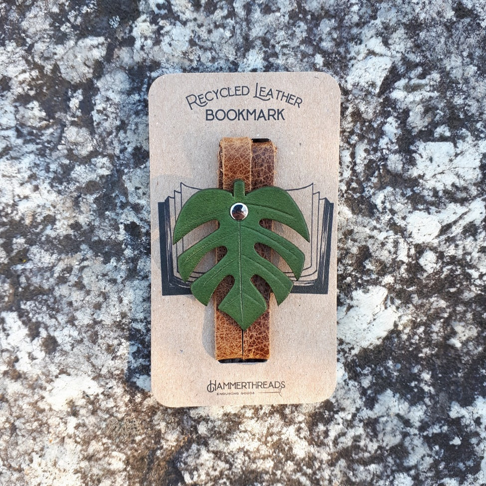 Leather Bookmarks by Hammerthreads - Assorted Leaves