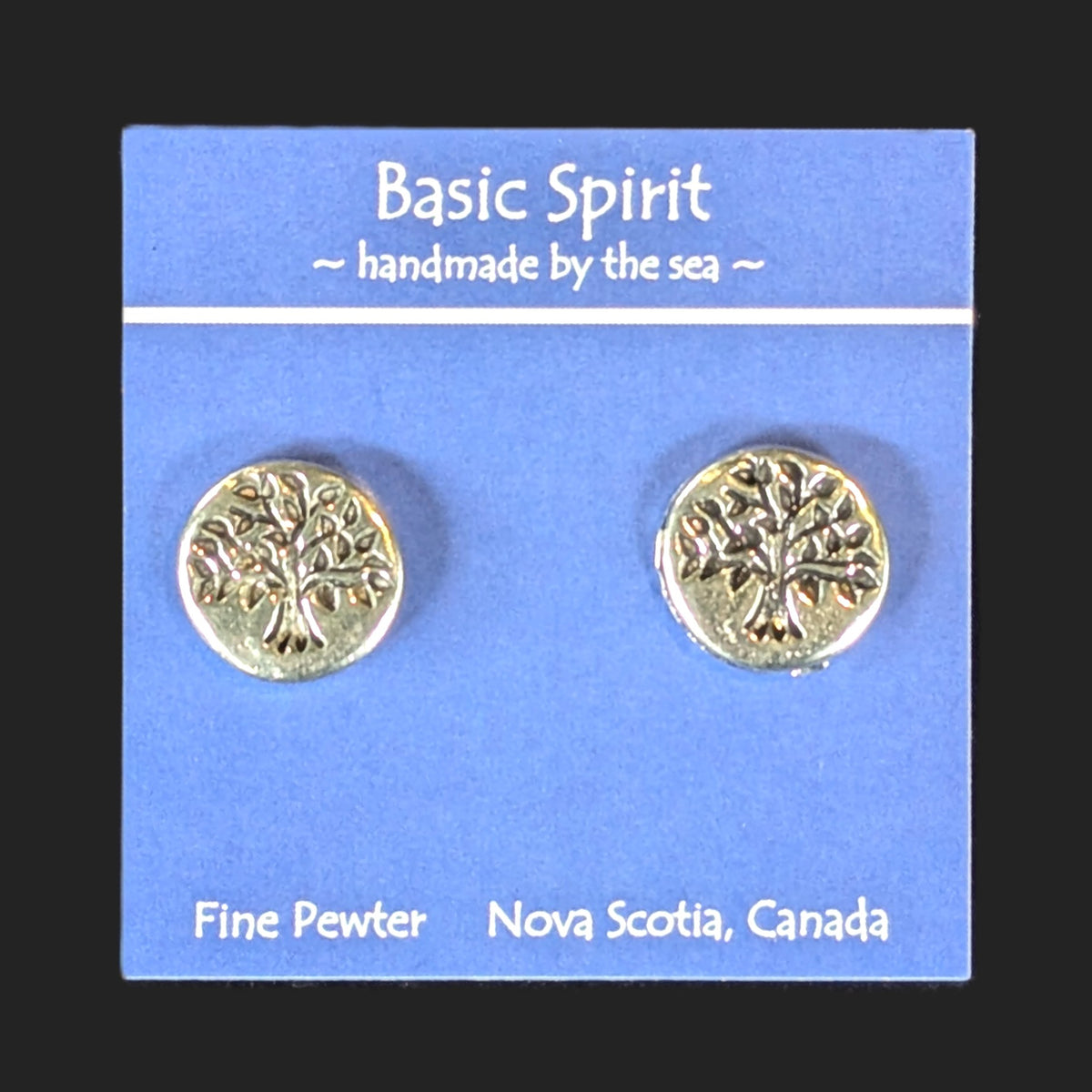 Basic Spirit Basic Spirit - Pewter Stud Earrings – Annapolis Royal Historic Gardens